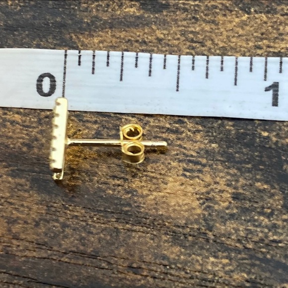 Initial Stud Earrings - N - Picture 3 of 6